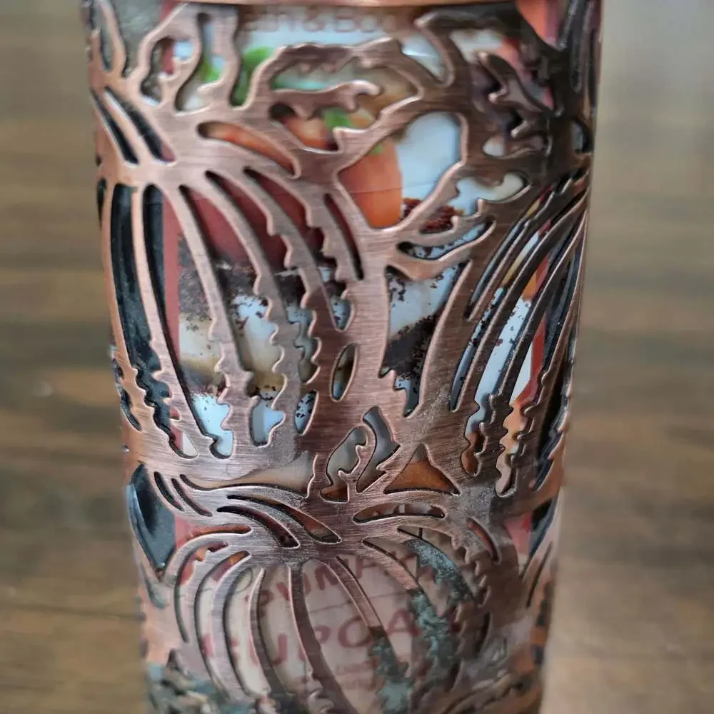 Bath & Body Works Metal Soap Dispenser Sleeve Holder - Bronze/Copper Pumpkin